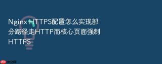 Nginx HTTPS配置怎么实现部分路径走HTTP而核心页面强制HTTPS