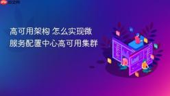 高可用架构 怎么实现微服务配置中心高可用集群