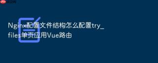 Nginx配置文件结构怎么配置try_files单页应用Vue路由
