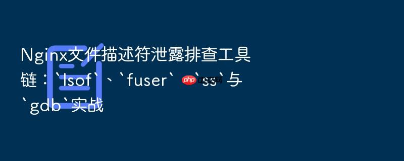 nginx文件描述符泄露排查工具链：`lsof`、`fuser`、`ss`与`gdb`实战
