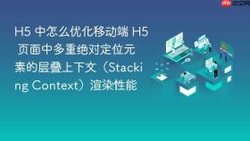 h5 中怎么优化移动端 h5 页面中多重绝对定位元素的层叠上下文(stacking context)渲染性能