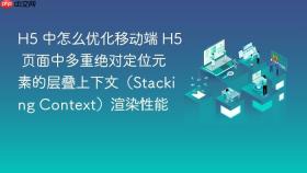 H5 中怎么优化移动端 H5 页面中多重绝对定位元素的层叠上下文（Stacking Context）渲染性能