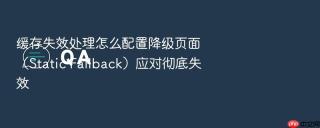 缓存失效处理怎么配置降级页面（Static Fallback）应对彻底失效