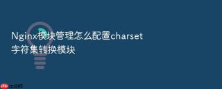 Nginx模块管理怎么配置charset字符集转换模块