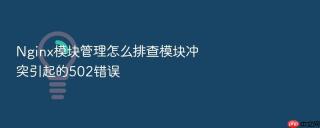Nginx模块管理怎么排查模块冲突引起的502错误