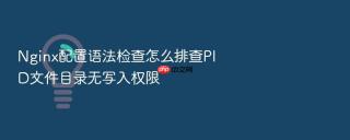 nginx配置语法检查怎么排查pid文件目录无写入权限