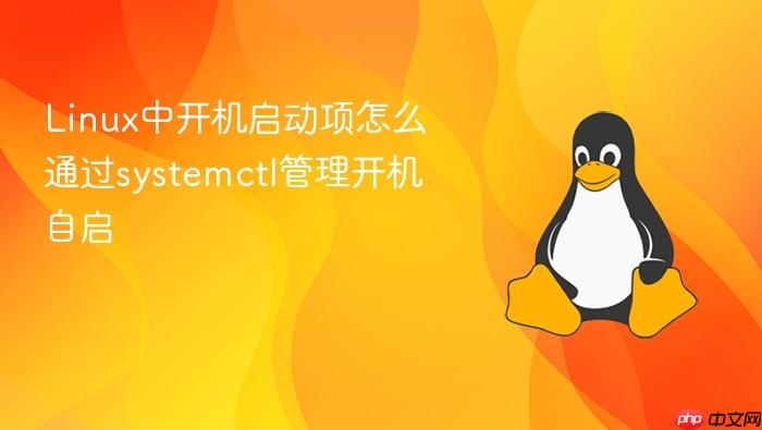 linux中开机启动项怎么通过systemctl管理开机自启