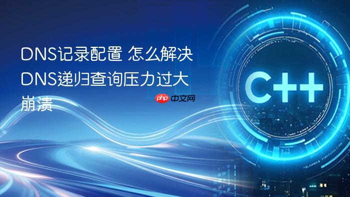 dns记录配置 怎么解决dns递归查询压力过大崩溃