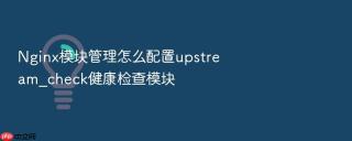 nginx模块管理怎么配置upstream_check健康检查模块