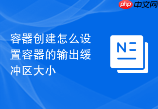 容器创建怎么设置容器的输出缓冲区大小