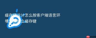 缓存键设计怎么按客户端语言环境定制独立缓存键