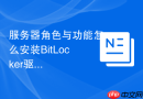 服务器角色与功能怎么安装BitLocker驱动加密