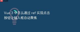 vue 3 中怎么通过 ref 实现点击按钮让输入框自动聚焦
