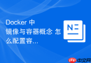 Docker 中 镜像与容器概念 怎么配置容器的环境变量参数