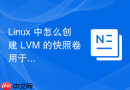 Linux 中怎么创建 LVM 的快照卷用于备份