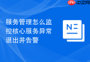 服务管理怎么监控核心服务异常退出并告警