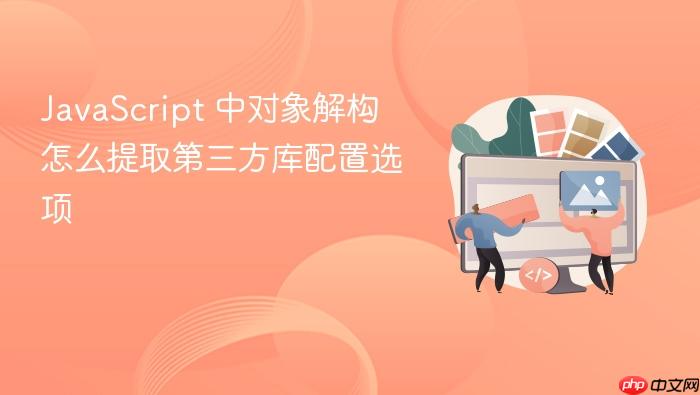 javascript 中对象解构怎么提取第三方库配置选项