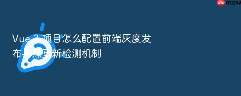 vue 3 项目怎么配置前端灰度发布与热更新检测机制