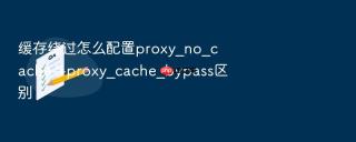 缓存绕过怎么配置proxy_no_cache与proxy_cache_bypass区别