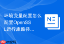 环境变量配置怎么配置OpenSSL运行库路径
