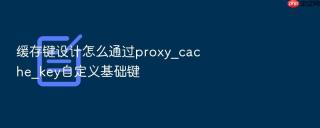 缓存键设计怎么通过proxy_cache_key自定义基础键