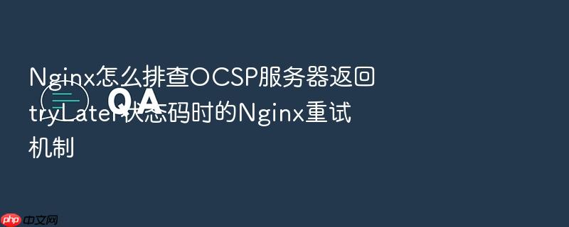 nginx怎么排查ocsp服务器返回trylater状态码时的nginx重试机制