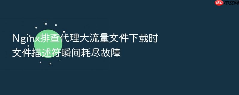 nginx排查代理大流量文件下载时文件描述符瞬间耗尽故障