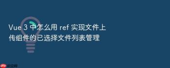 Vue 3 中怎么用 ref 实现文件上传组件的已选择文件列表管理