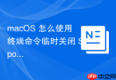macos 怎么使用终端命令临时关闭 spotlight 的实时检索功能