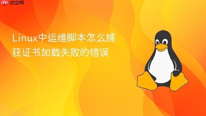 linux中运维脚本怎么捕获证书加载失败的错误