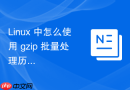 linux 中怎么使用 gzip 批量处理历史归档数据