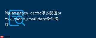 nginx proxy_cache怎么配置proxy_cache_revalidate条件请求
