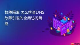 故障隔离 怎么排查dns故障引发的全网访问隔离