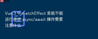 vue 3 中 watcheffect 里能不能进行异步 async/await 操作需要注意什么