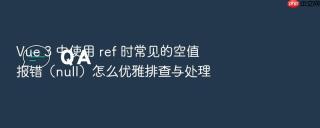 vue 3 中使用 ref 时常见的空值报错（null）怎么优雅排查与处理