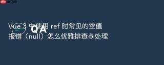 Vue 3 中使用 ref 时常见的空值报错（null）怎么优雅排查与处理
