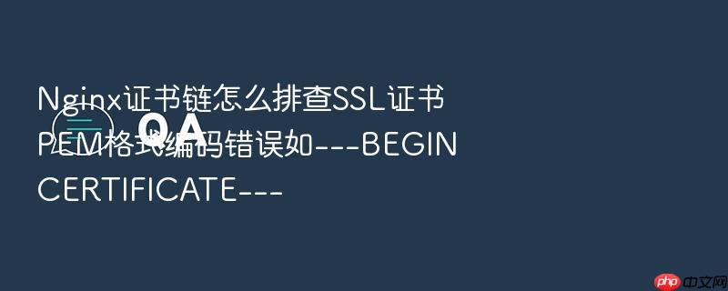 nginx证书链怎么排查ssl证书pem格式编码错误如---begin certificate---