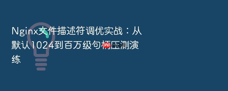 nginx文件描述符调优实战：从默认1024到百万级句柄压测演练