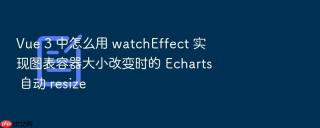 Vue 3 中怎么用 watchEffect 实现图表容器大小改变时的 Echarts 自动 resize
