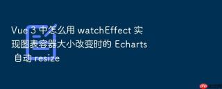 vue 3 中怎么用 watcheffect 实现图表容器大小改变时的 echarts 自动 resize