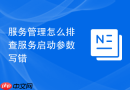 服务管理怎么排查服务启动参数写错