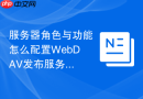服务器角色与功能怎么配置WebDAV发布服务角色