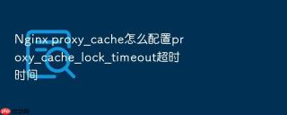 Nginx proxy_cache怎么配置proxy_cache_lock_timeout超时时间