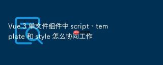 vue 3 单文件组件中 script、template 和 style 怎么协同工作