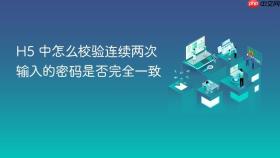 h5 中怎么校验连续两次输入的密码是否完全一致