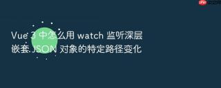 vue 3 中怎么用 watch 监听深层嵌套 json 对象的特定路径变化