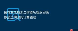缓存有效期怎么排查后端返回微秒级过期时间计算错误