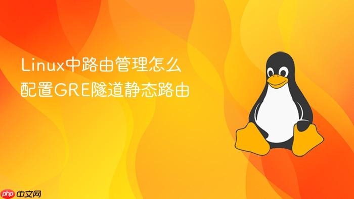 linux中路由管理怎么配置gre隧道静态路由