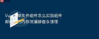 vue 3 单文件组件怎么实现组件卸载时的内存泄漏排查与清理