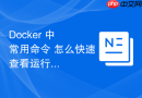 Docker 中 常用命令 怎么快速查看运行中容器
